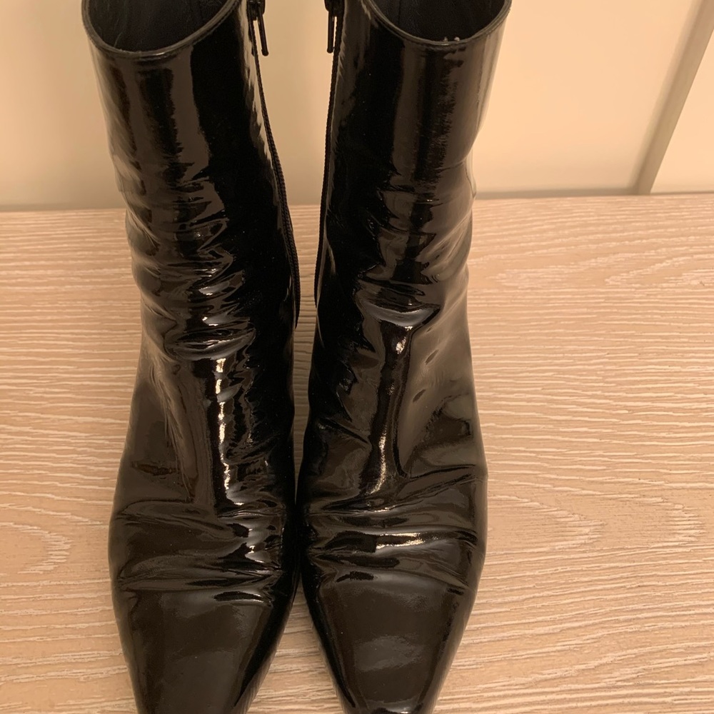 Stuart Weitzman Patent Leather Booties